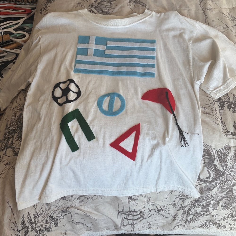 Kids White Graphic T-Shirt